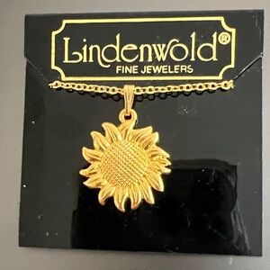 Lindenwold Gold Sunflower Necklace